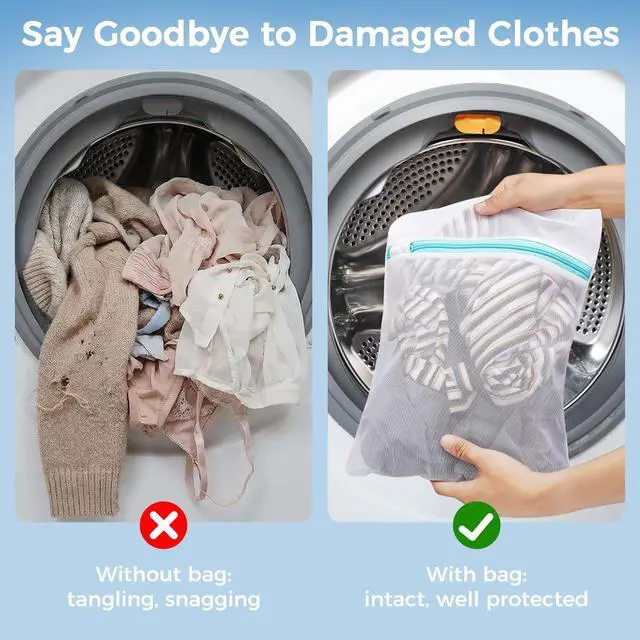 Alt view image 7 of 7 - Laundry Bags Mesh Wash Bag for Intimates Lingerie and Delicates, 5Pcs (1XL,2L,2M)