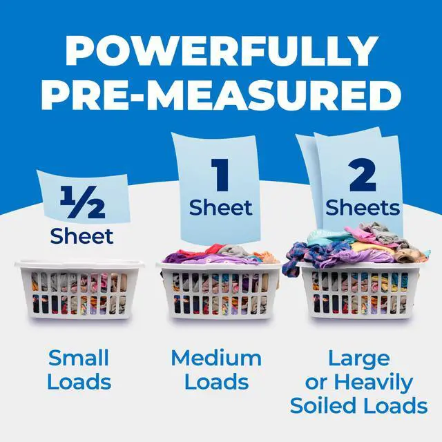 Alt view image 7 of 7 - 5-in-1 Power Sheets Laundry Detergent, Fresh Linen, 50 Count, up to 100 Small Loads