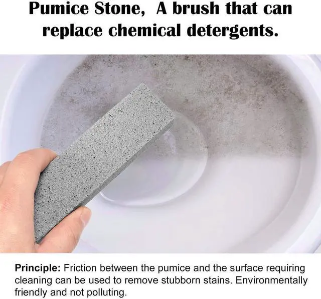 Alt view image 2 of 7 - 8 Pack Pumice Stone for Toilet Bowl Cleaning, Scouring Stick Remove Toilet Bowl Hard Water Rings, Calcium Buildup and Rust Suitable for Cleaning Toilet, Bathroom, Kitchen Sink, GrillGray