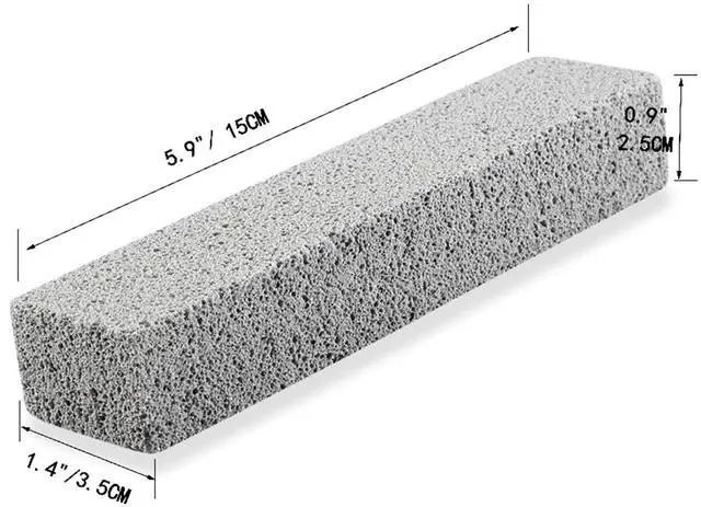 Alt view image 3 of 7 - 8 Pack Pumice Stone for Toilet Bowl Cleaning, Scouring Stick Remove Toilet Bowl Hard Water Rings, Calcium Buildup and Rust Suitable for Cleaning Toilet, Bathroom, Kitchen Sink, GrillGray