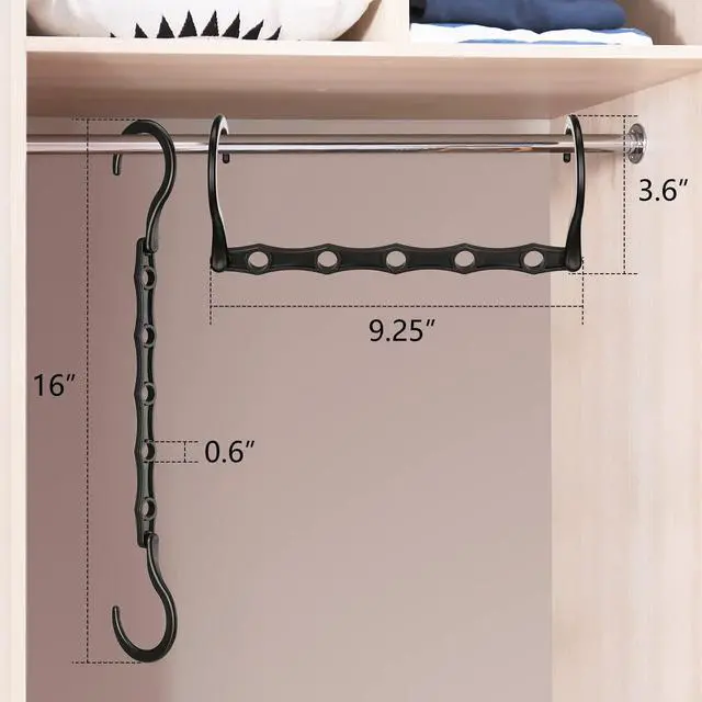 Alt view image 6 of 7 - 6 Pack-Closet-Organizers-and-Storage, Magic-Hangers-Space-Saving-for-Clothes, Closer-Organizer-for-Closet-Organization, Space-Saver-Hanger-Organizer-for-Multipurpose, Dorm-Room-Essentials