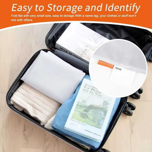 Alt view image 7 of 7 - Extra Heavy-Duty Laundry Bag 28x36- Machine Washable Large Storage Bag with Reinforced Handles & Drawstring Closure & ID Tag for College Dorm Travel - Silver