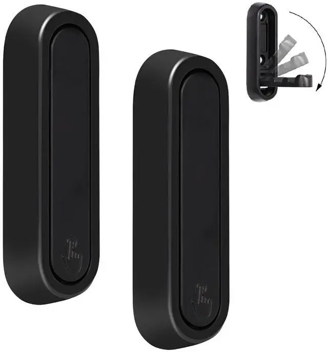 Main image of Folding Wall Hooks, 2 Pcs Foldable Black Coat Hooks Heavy Duty Foldable Hook Bathroom Towel Hooks Robe Hooks Wall Mounted for Hanging Coat Towels Clothes Hat Bags Keys