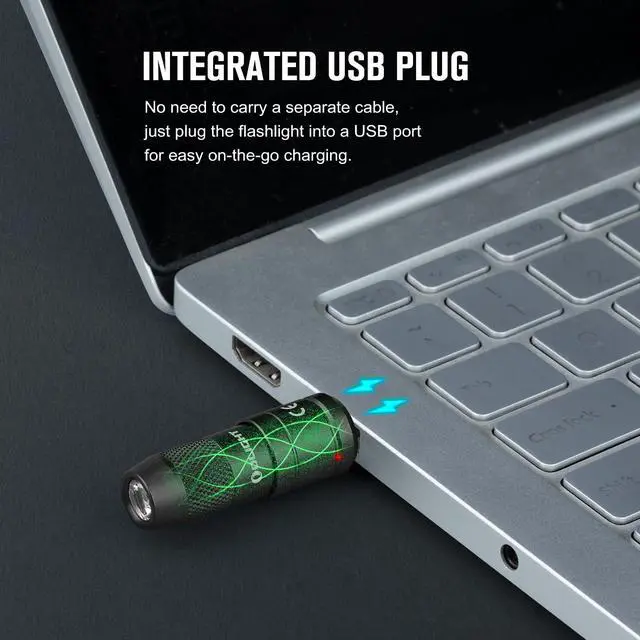 Alt view image 3 of 7 - IMINI 2 EDC Rechargeable Keychain Flashlight, 50 Lumens Compact and Portable Mini LED Keyring Lights with Built-in Battery Ideal for Everyday Carry and Emergencies (Black)