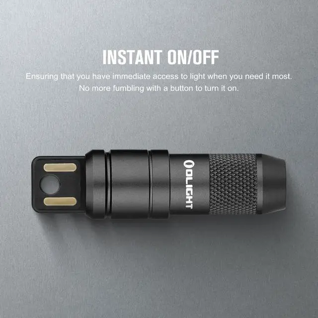 Alt view image 4 of 7 - IMINI 2 EDC Rechargeable Keychain Flashlight, 50 Lumens Compact and Portable Mini LED Keyring Lights with Built-in Battery Ideal for Everyday Carry and Emergencies (Black)