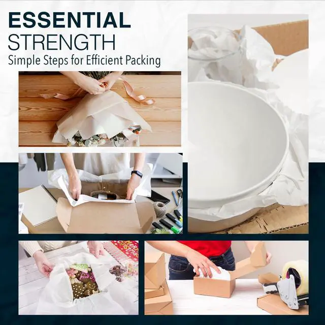 Alt view image 6 of 7 - 13 * 12 inch 100 Small Sheets White Packing Paper Sheets for Moving Supplies, Protecting Fragile China and Glasses,Small Wrapping Paper for Shipping and Moving Box Filler.