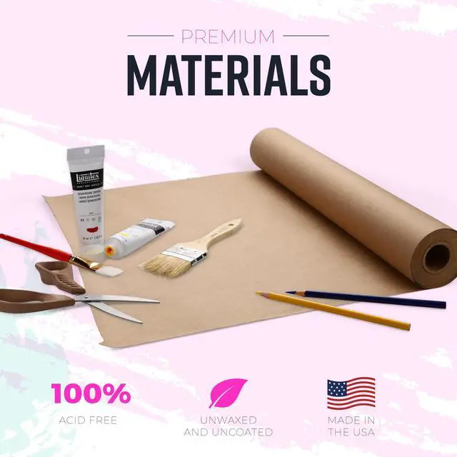 Alt view image 3 of 7 - Large Brown Kraft Paper Roll - 36" x 1200" (100 ft) - Made in USA - Ideal for Gift Wrapping, Packing, Moving, Postal, Shipping, Parcel, Wall Art, Crafts, Bulletin Boards, Floor Cover or Table Runner