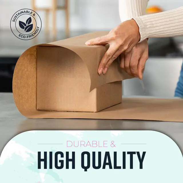 Alt view image 5 of 7 - Large Brown Kraft Paper Roll - 36" x 1200" (100 ft) - Made in USA - Ideal for Gift Wrapping, Packing, Moving, Postal, Shipping, Parcel, Wall Art, Crafts, Bulletin Boards, Floor Cover or Table Runner