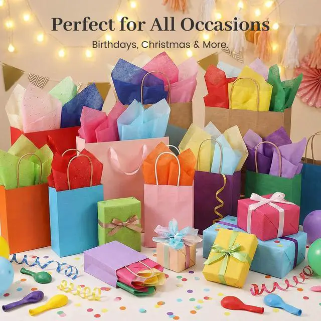 Alt view image 2 of 7 - 150 Sheets Tissue Paper, 14x20 Inch Tissue Paper for Gift Bags 30 Colors Gift Wrap Supplies Bulk for Crafts Party Decorations Art Projects