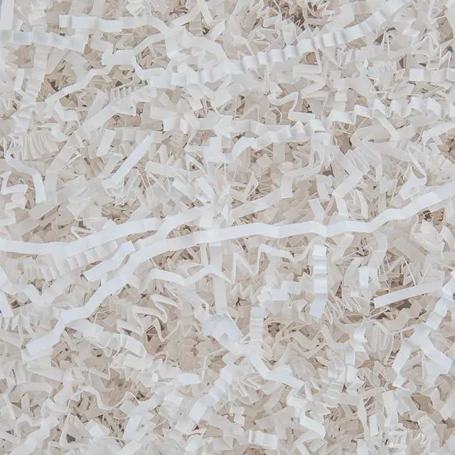 Main image of Crinkle Cut Paper Shred Packing Grass Cushion Paper Streamer for Christmas Wedding Birthday Bridesmaid Engagement Craft Gift Boxes Bags Basket Filler Decoration 4.5oz White