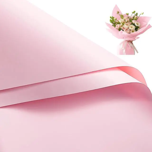 Main image of 20 Sheets Flower Wrapping Paper, Waterproof Floral Bouquet Wrapping Paper, Florist Supplies Packaging for Birthday, Party, Wedding and DIY Crafts - Pink
