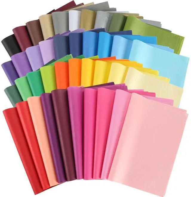Main image of 320 Sheets Tissue Paper, 40 Colors Gift Tissue Paper for Gift Bags 14x10 Inch for Crafts DIY Project Wedding Birthday Party Favors