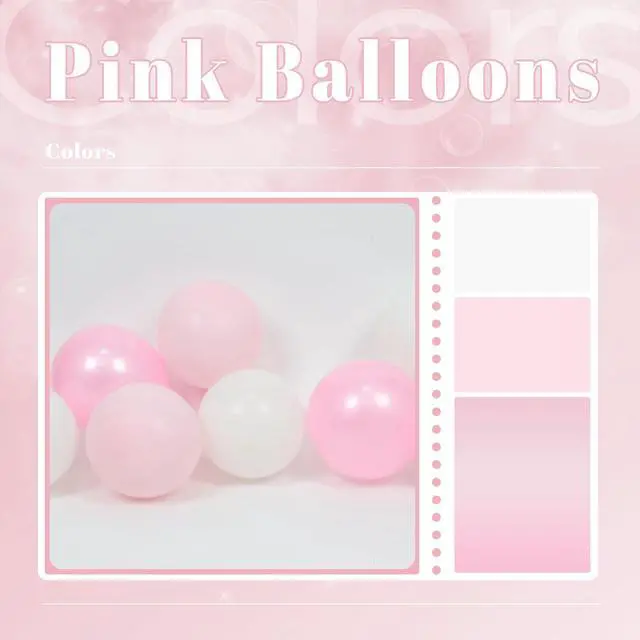 Alt view image 4 of 7 - 60pcs Pink and White Balloons 12inch with Clear Pastel Pearl Pink Balloons for Wedding Bridal Baby Shower Shower Birthday Party Decorations