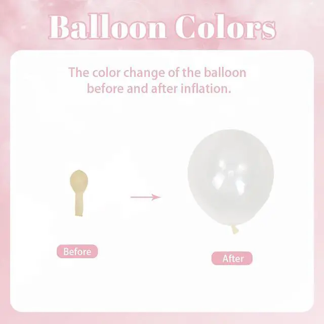 Alt view image 5 of 7 - 60pcs Pink and White Balloons 12inch with Clear Pastel Pearl Pink Balloons for Wedding Bridal Baby Shower Shower Birthday Party Decorations