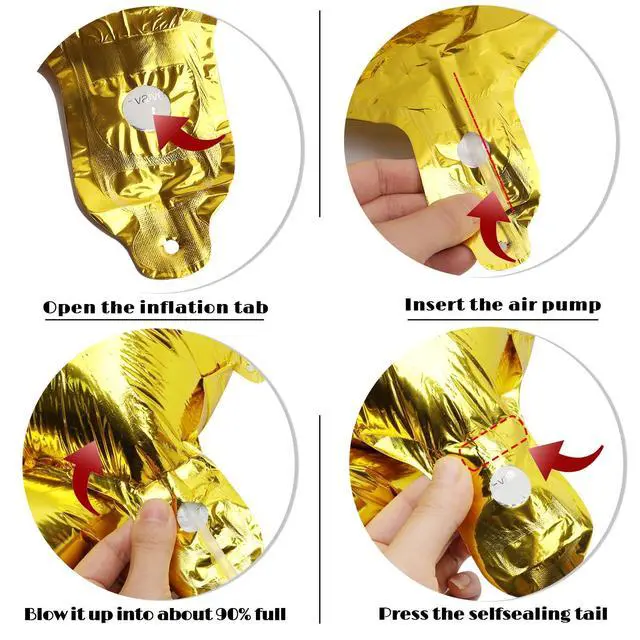 Alt view image 6 of 7 - Gold Number Balloon 40 Inch, 0 Number Balloons, 10 20 30 40 50 Numbers Balloon Birthday Decorations, Gold Party Supplies for Women Men