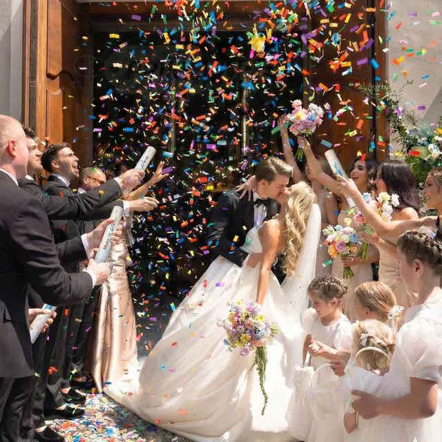 Alt view image 3 of 7 - Confetti Cannon Poppers, Biodegradable Multicolor Paper, 2 Pack