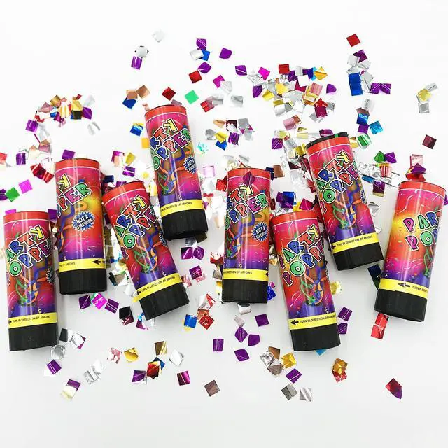 Main image of Confetti Poppers Cannons for Wedding Birthday Graduation Baby Shower Kids Fun Party Supplies Decorations and Favors (Colorful)