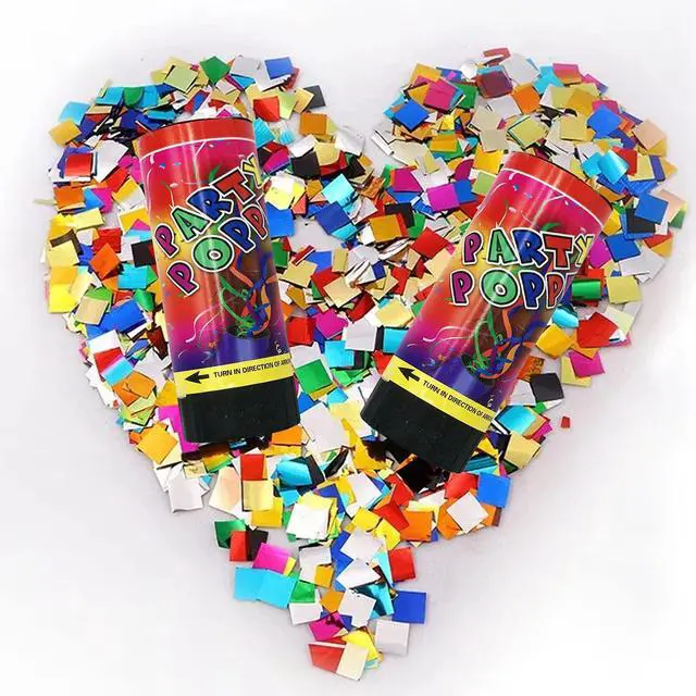 Alt view image 6 of 6 - Confetti Poppers Cannons for Wedding Birthday Graduation Baby Shower Kids Fun Party Supplies Decorations and Favors (Colorful)