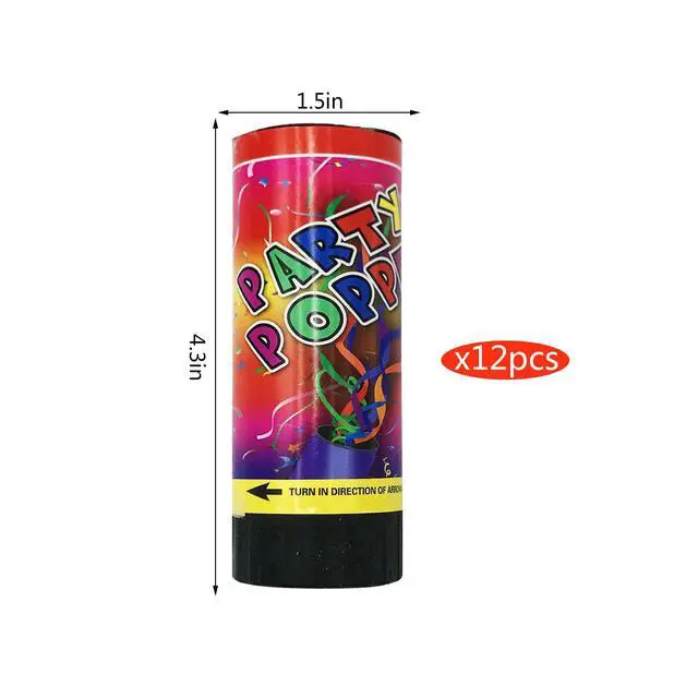 Alt view image 2 of 6 - 12 PCS Confetti Poppers Cannons for Wedding Birthday Graduation Baby Shower Anniversary Christmas New Year's Kids Fun Party Supplies Decorations and Favors