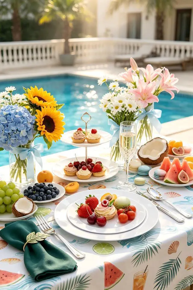 Alt view image 7 of 7 - 60PCS White Plastic Plates - Heavy Duty White Disposable Plates for 4th of July/Birthday Party/Wedding -serve for 30 guests Include 30PCS 10.25" & 30PCS 7.5" Plates for Summer Party