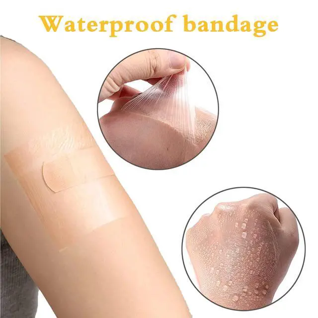 Alt view image 5 of 6 - Transparent Stretch Adhesive Bandage, Waterproof Clear Film Dressing Bandages, Adhesive Bandages Shower Shield Dressing Tape for Tattoos Swimming Showering (2 Inch x 10.94 Yard)