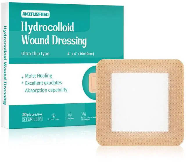 Main image of Silicone Foam Dressing4''*4" 10 Packs, Large Waterproof Bandages for Sensitive Skin Wound Care, Protects Sensitive Skin, Waterproof, Covers and Protects Wounds