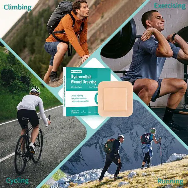 Alt view image 7 of 7 - Silicone Foam Dressing4''*4" 10 Packs, Large Waterproof Bandages for Sensitive Skin Wound Care, Protects Sensitive Skin, Waterproof, Covers and Protects Wounds