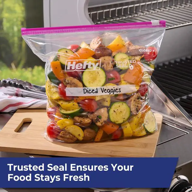 Alt view image 6 of 6 - Slider Gallon Storage Bags, 66 Count, Gallon Size Slider Storage Bags for Storing Food, Bulk Snacks, Travel Toiletries, First Aid Kits, and More, Writable Label, Secure Zip and Click Closure