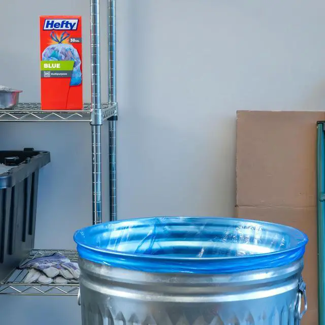 Alt view image 2 of 5 - Blue Trash Bags, Blue, 30 Gallon, 36 Count