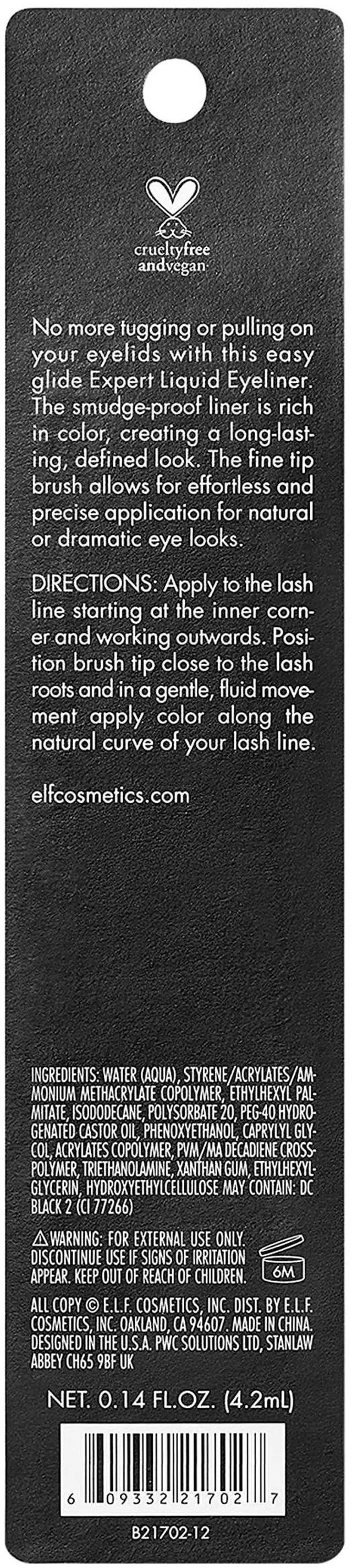 Alt view image 4 of 4 - Liquid Eyeliner, High-pigment Liquid Eyeliner With Extra-Fine Brush Tip, Easy Glide Smudge-proof Formula, Jet Black