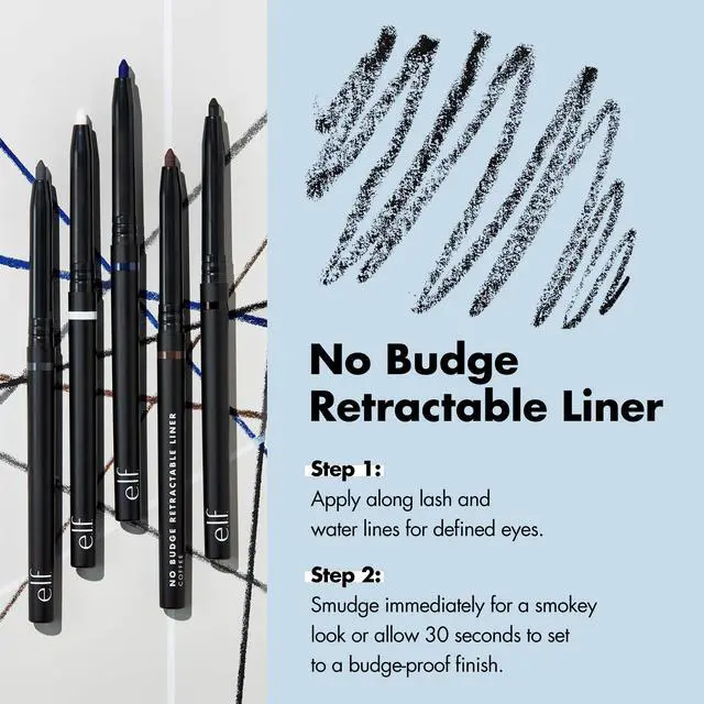 Alt view image 3 of 7 - No Budge Retractable Eyeliner, Creamy, Ultra-Pigmented & Waterproof, Creates Bold & Defined Lines, Vegan & Cruelty-Free, Coffee