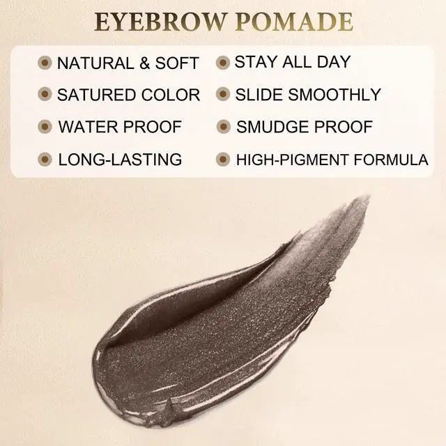 Alt view image 5 of 7 - Eyebrow Pen Makeup Kit, with Waterproof Eyebrow Pencil, Eyeliner, Pomade, and Brow Brush, Smudge-Proof and Long Lasting, Create Full and Natural Brows, Dark Brown
