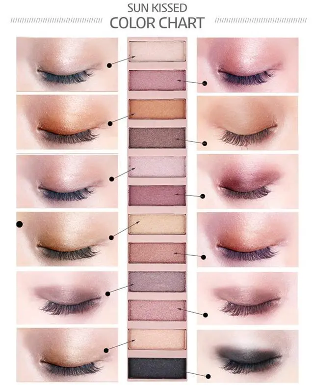 Alt view image 3 of 7 - 2 Pack 12 Colors Makeup Nude Colors Eyeshadow Palette Natural Nude Matte Shimmer Glitter Pigment Eye Shadow Pallete Set Waterproof Smokey Professional Beauty Makeup Kit (2 PCS)