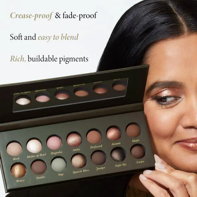 Alt view image 3 of 7 - The Delectables Earthy Essentials Baked Eyeshadow Palette | 14 Pigmented Eyeshadows Blendable Natural Look