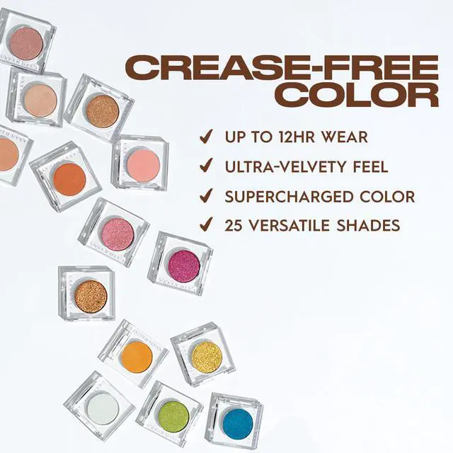 Alt view image 6 of 7 - 24/7 Longwear Eyeshadow Single - High-Pigment Eye Shadow Compact, Smooth & Blendable Color, Up to 12HR Wear, Crease-free Makeup - Sin (champagne shimmer)