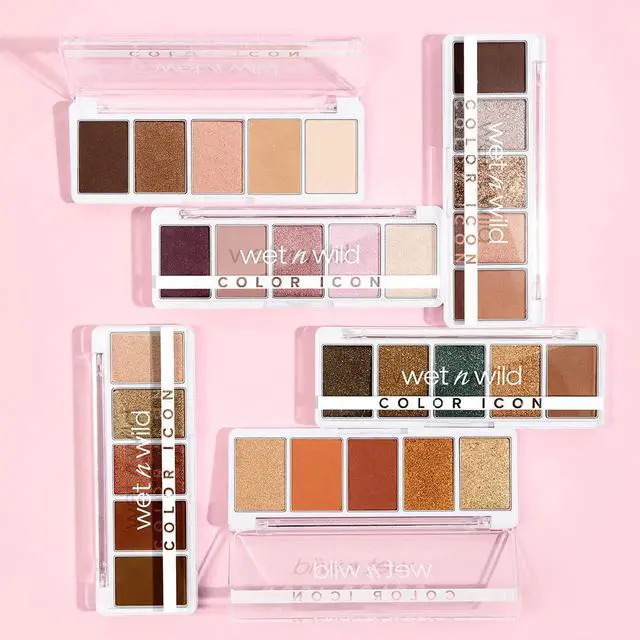 Alt view image 7 of 7 - Color Icon Eyeshadow Makeup 5 Pan Palette, Matte, Shimmer, Metallic, Long Wearing, Rich Buttery Pigment, Cruelty Free - Walking On Eggshells