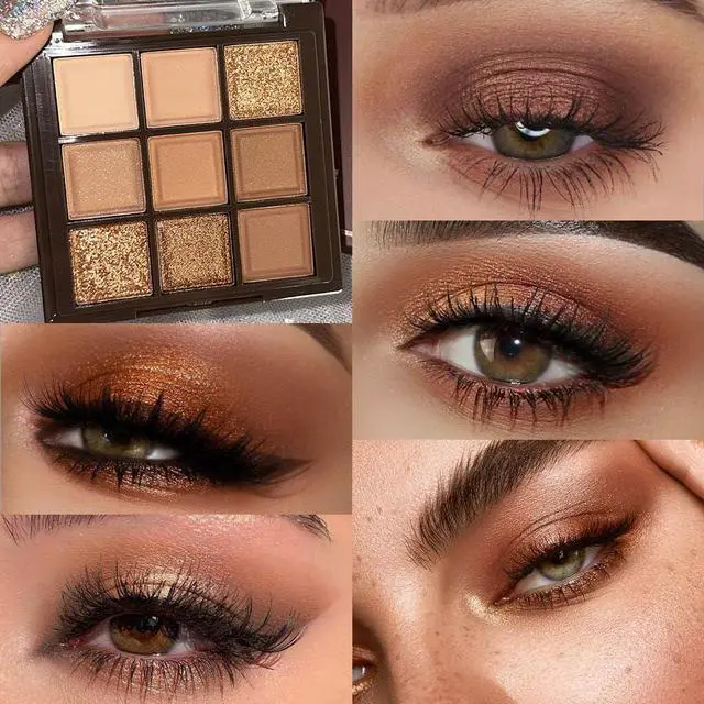 Alt view image 2 of 7 - Brown Eyeshadow Palette-Neutral Nude Brown Smokey Eye Shadow Palette,Rose Gold Bronze Naked Cream Eyeshadow Palette Makeup,Natural Eyeshadow for Eyes Long Lasting Naturing-Looking