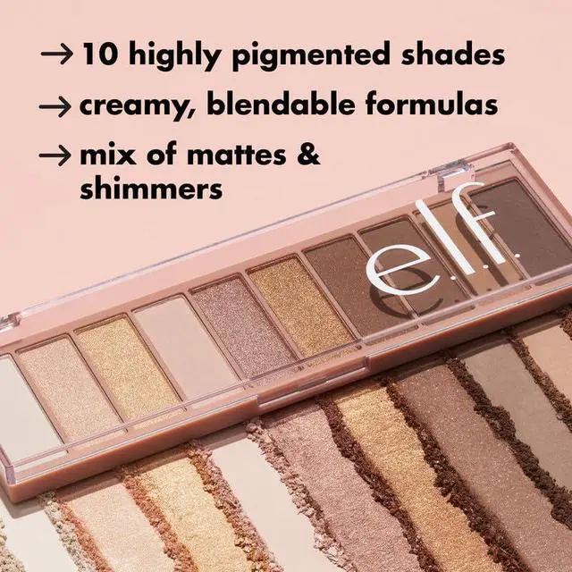 Alt view image 4 of 5 - Perfect 10 Eyeshadow Palette, Ten Ultra-pigmented Shimmer & Matte Shades, Vegan & Cruelty-free, Nude Rose Gold (Packaging May Vary)