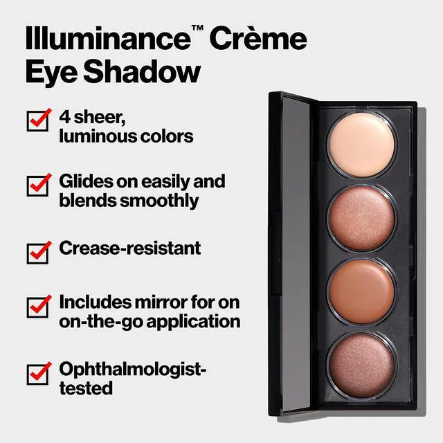 Alt view image 3 of 6 - Crème Eyeshadow Palette, Illuminance Eye Makeup with Crease- Resistant Ingredients, Creamy Pigmented in Blendable Matte & Shimmer Finishes, 710 Not Just Nudes, 0.12 Oz