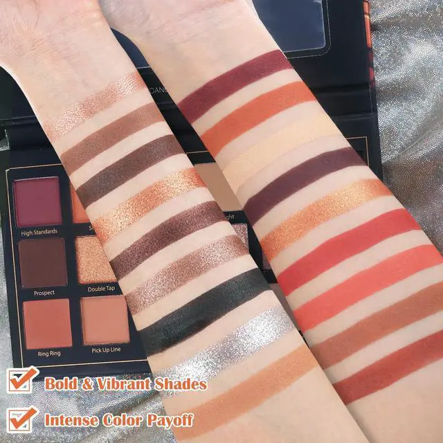 Alt view image 3 of 7 - Matte Eyeshadow Palette Pro 18 Colors Pigmented Shimmer Glitter Eye Shadow Palette, Long Lasting Waterproof Dark Smokey Powder Cosmetics Pallet Halloween Valentine Gift Makeup Kit (01# Seductress)