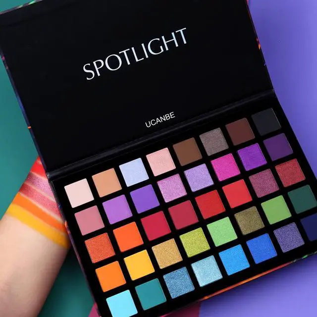 Alt view image 3 of 7 - Spotlight Eyeshadow Palette Professional 40 Color Eye Shadow Matte Shimmer Makeup Pallet Highly Pigmented Colorful Powder Long Lasting Waterproof Eye Shadow