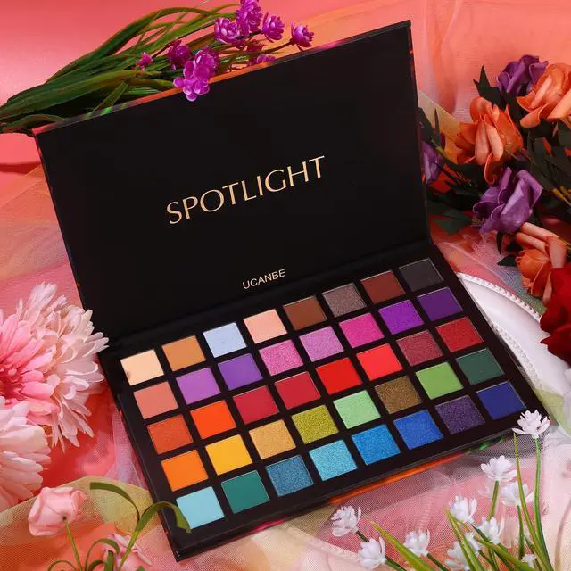 Alt view image 7 of 7 - Spotlight Eyeshadow Palette Professional 40 Color Eye Shadow Matte Shimmer Makeup Pallet Highly Pigmented Colorful Powder Long Lasting Waterproof Eye Shadow