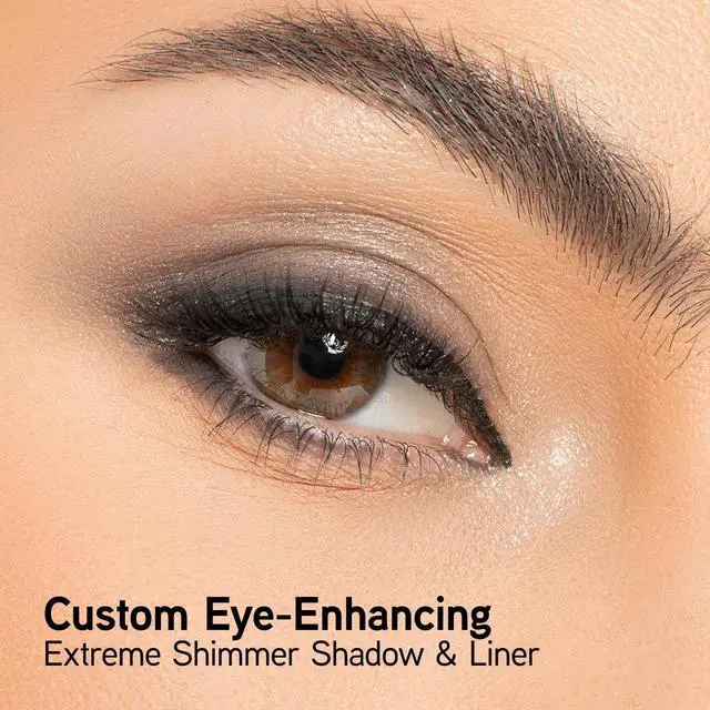Alt view image 2 of 7 - Shimmer Strips Custom Eye-Enhancing Extreme Shimmer Shadow & Liner, Hypoallergenic Eyeshadow Palette with Reflective Liquid Powders Nude Eyes