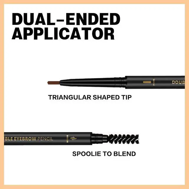 Alt view image 3 of 7 - 3Pcs Waterproof Eyebrow Pencil Dark Brown, Premium Eye Brow Pencil Brn with Spoolie Brush, Longwearing for Perfect Brows, Professional, Precision, Defines, Double-ended Eyebrow Pen for Women, O'CHEAL