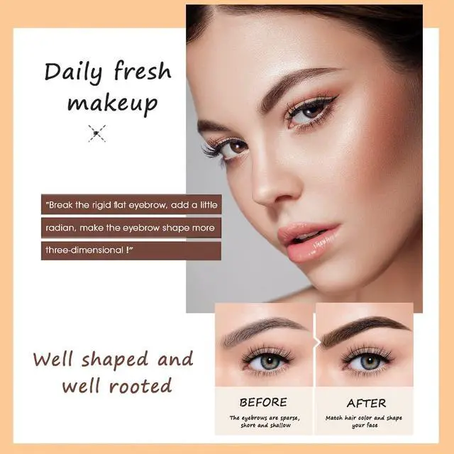 Alt view image 7 of 7 - 3Pcs Waterproof Eyebrow Pencil Dark Brown, Premium Eye Brow Pencil Brn with Spoolie Brush, Longwearing for Perfect Brows, Professional, Precision, Defines, Double-ended Eyebrow Pen for Women, O'CHEAL
