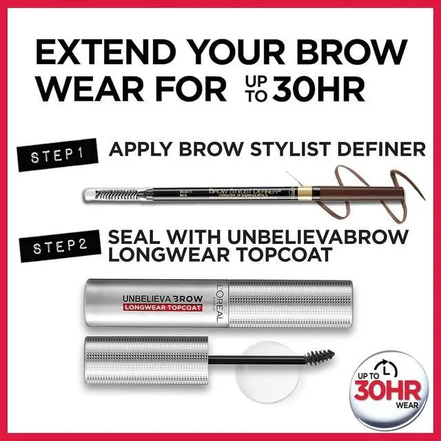 Alt view image 7 of 7 - Makeup Brow Stylist Definer Waterproof Eyebrow Pencil, Ultra-Fine Mechanical Pencil, Draws Tiny Brow Hairs and Fills in Sparse Areas and Gaps, Brunette, 0.003 Ounce (1 Count)