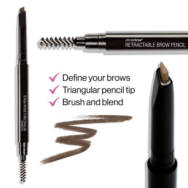 Alt view image 4 of 7 - Ultimate Eyebrow Retractable Definer Pencil, Dark Brown, Dual-Sided, Fine Tip, Shapes, Defines, Fills Brows Makeup