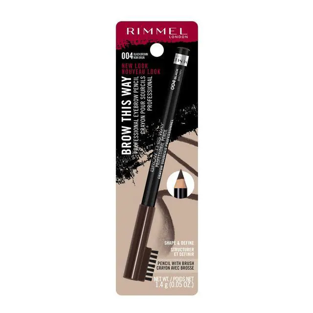 Alt view image 3 of 3 - London Brow This Way Professional Eyebrow Pencil, Long-Wearing, Highly-Pigmented, Built-In Brush, 004, Black Brown, 0.05oz