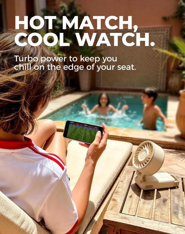 Alt view image 2 of 7 - Portable Handheld Fan D6036 Cream