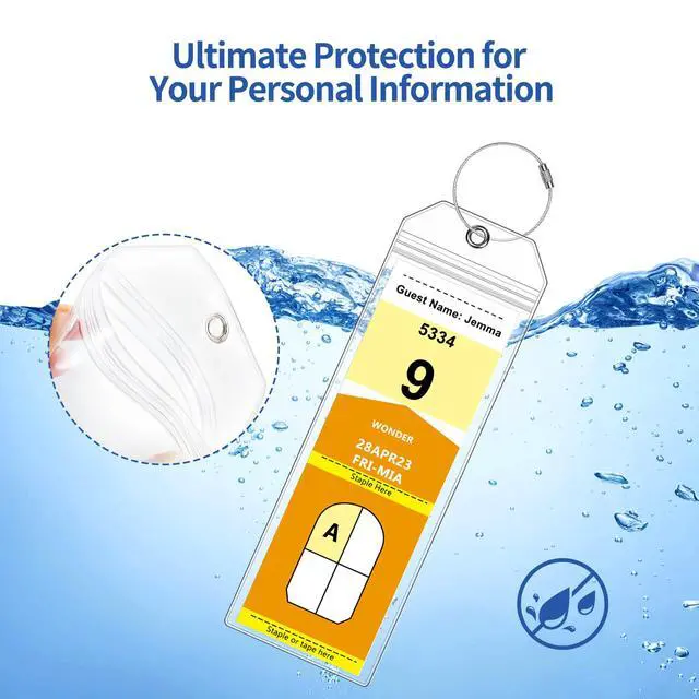 Alt view image 5 of 7 - 8 Pack Luggage Tags Travel Essentials & Cruise Essentials for NCL, Princess, Carnival, Royal Caribbean & Celebrity Cruise Ships by